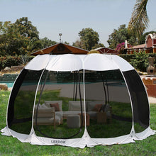 Load image into Gallery viewer, Leedor Screen House Tent Gazeb 12-15 person 15&#39;x 15&#39; Gray
