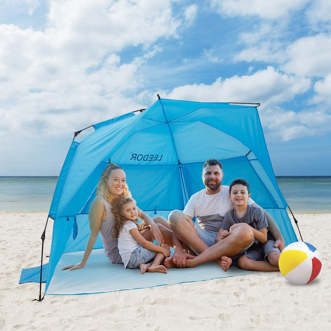 Leedor Beach Tent Sun Shelter Pop Up Shade for 3 to 4 Person